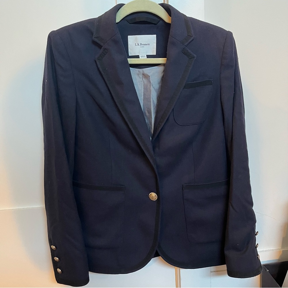 Navy wool blazer